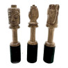 Drevená Palička - 14 cm - Vyrezávaný Budha