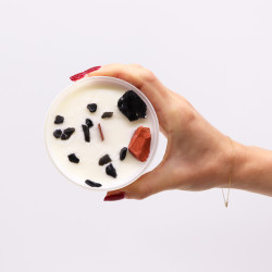 Čakrové Sviečky s Drahými Kameňmi – Koreňová Čakra