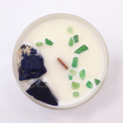 Čakrové Sviečky s Drahými Kameňmi - Krčná Čakra