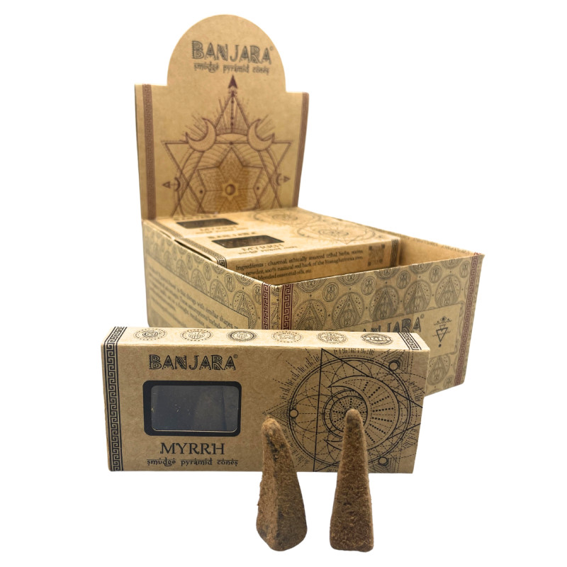 12x Banjara Vykurovacie Pyramídové Kužele - Myrha