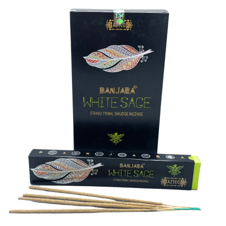 12x Banjara Tribal Tyčinky - Biela Šalvia