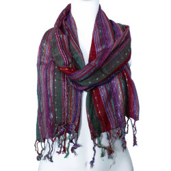 10x Indické Boho Šatky - 50x180cm - Odtiene Zelenej