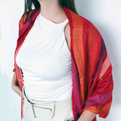 10x Indické Boho Šatky - 50x180cm - Rôzne Farby so Zlatou Niťou