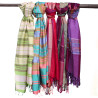 10x Veľké Indické Boho Šatky - 75x180cm - Odtiene Fialovej