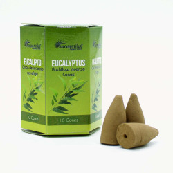 12x Balenie 10 kusov Masala Vonných Kužeľov Tečúci Dym - Eukalyptus
