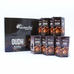 12x Balenie 10 kusov Masala Vonných Kužeľov Tečúci Dym - Oud
