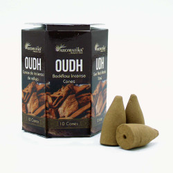 12x Balenie 10 kusov Masala Vonných Kužeľov Tečúci Dym - Oud