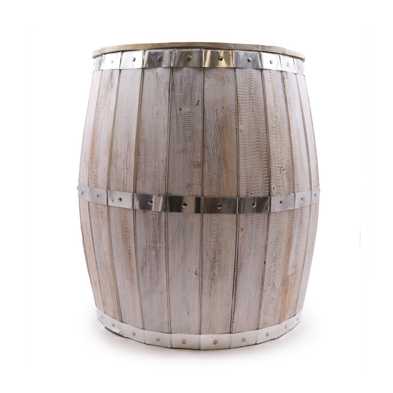 Pivný Sud - Stôl - Biela Vymývaná