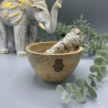 4x Drevená Rituálna Miska na Vykurovacie Zväzky - Hamsa - 12x7cm