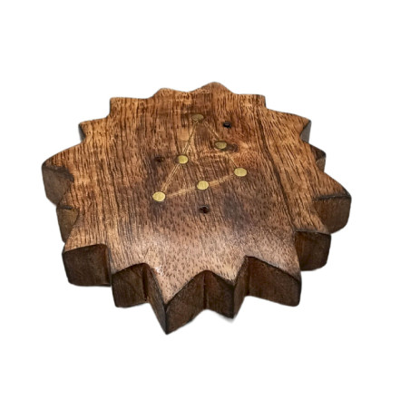 12x Gravírovaný Mosadzný Stojan na Vonné Tyčinky Znamenie Zverokruhu -