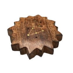 12x Gravírovaný Mosadzný Stojan na Vonné Tyčinky Znamenie Zverokruhu -