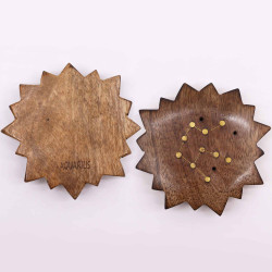 12x Gravírovaný Mosadzný Stojan na Vonné Tyčinky Znamenie Zverokruhu -