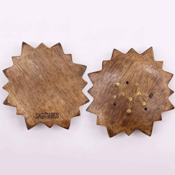 12x Gravírovaný Mosadzný Stojan na Vonné Tyčinky Znamenie Zverokruhu -