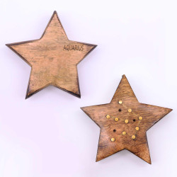 12x Gravírovaný Mosadzný Stojan na Vonné Tyčinky Znamenie Zverokruhu -