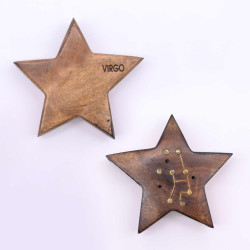 12x Gravírovaný Mosadzný Stojan na Vonné Tyčinky Znamenie Zverokruhu -