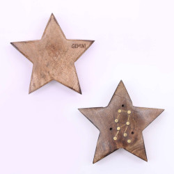 12x Gravírovaný Mosadzný Stojan na Vonné Tyčinky Znamenie Zverokruhu -