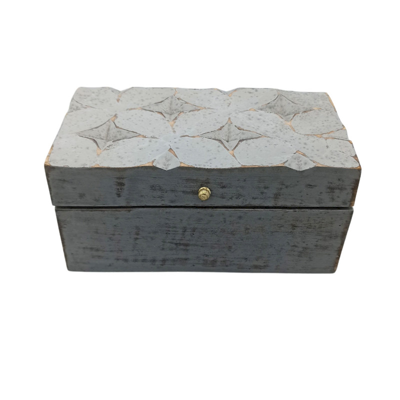 Vintage Deco - Viacúčelová Krabičky - 22x12x10cm - Sivá Hviezda