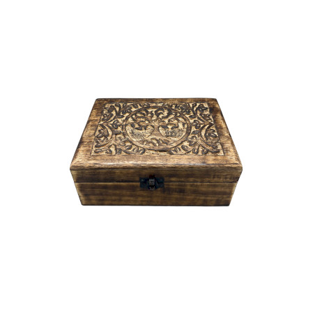 Veľká Drevená Spomienková Krabička 20x15x7.5cm - Strom Života