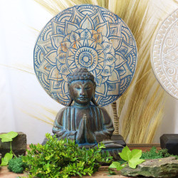 Budha Feng Shui Set - Kvetinová Mandala - Modrý
