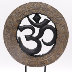 Budha Feng Shui Set - Om - Šedo - Čierny