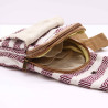 Prírodná Bavlnená Crossová Taška - Bordová a Biela