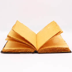 Hnedý Zápisník z Hrubej Kože - Zinkový Dekor Päťuholník - 200 Strán s 