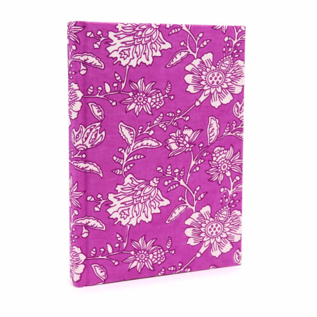 Bavlnené Zápisníky 20x15cm - 96 Strán - Fuchsiové Kvety
