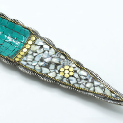 2x Tibetský Stojan na Vonné Tyčinky - Dlhý List - Budha