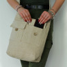 Prírodná Taška s Dvoma Vreckami - Denim - Veľká