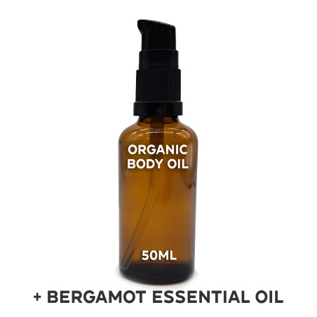 10x Organický Telový Olej 50ml - Bergamot - Bez Etikety