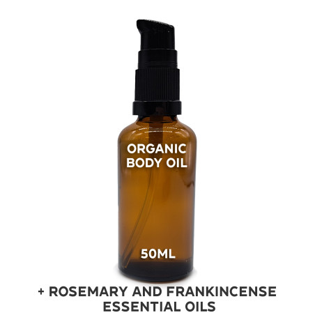 10x Organický Telový Olej 50ml - Rozmarín a Kadidlo - Bez Etikety