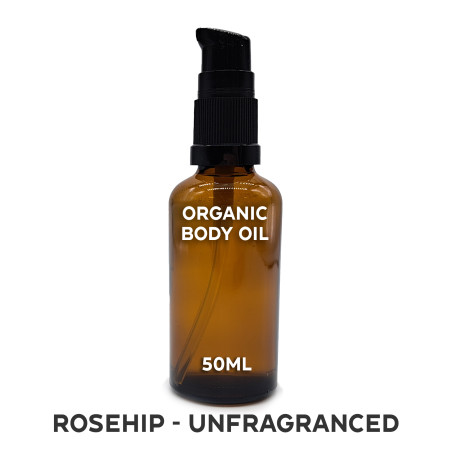 10x Organický Telový Olej 50ml - Šípkový (neparfumovaný) - Bez Etikety