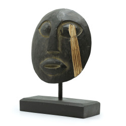 Dekoratívna Maska Timor Tribal - Čierna 27x20cm