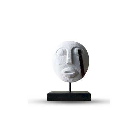 Dekoratívna Maska Timor Tribal – Biela 27x20cm