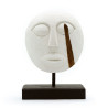 Dekoratívna Maska Timor Tribal – Biela 27x20cm