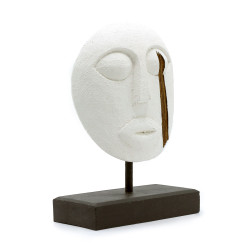 Dekoratívna Maska Timor Tribal – Biela 27x20cm