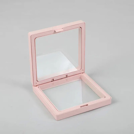 10x Malý 3D Rámik s Flexibilnou Fóliou 7x7cm - Ružový