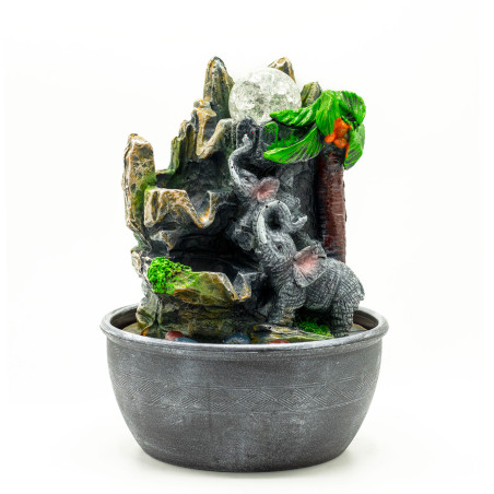 Stolová Fontánka - 25cm -Slony a Palma