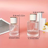 8x Okrúhla Rebrovaná Sprejová Fľaša s Uzáverom 50ml - Hnedá