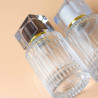 8x Okrúhla Rebrovaná Sprejová Fľaša s Uzáverom 50ml - Biela