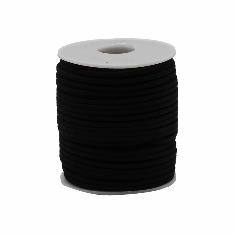 Rolka Bavlnenej Šnúrky - 2.5mm x 45m - Čierna A001