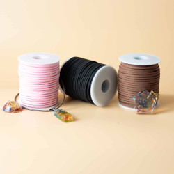 Rolka Bavlnenej Šnúrky - 2.5mm x 45m - Tmavo Hnedá A010