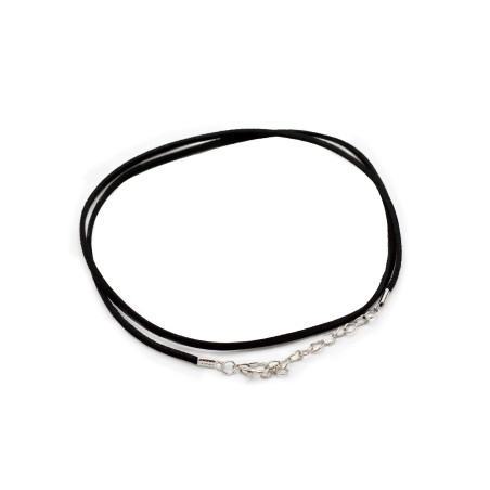100x Balíček Šnúrok z Umelého Semišu so Zapínaním - 2.5mm x 55cm - Čie