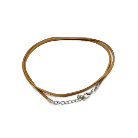 100x Balíček Šnúrok z Umelého Semišu so Zapínaním - 2.5mm x 55cm - Hne