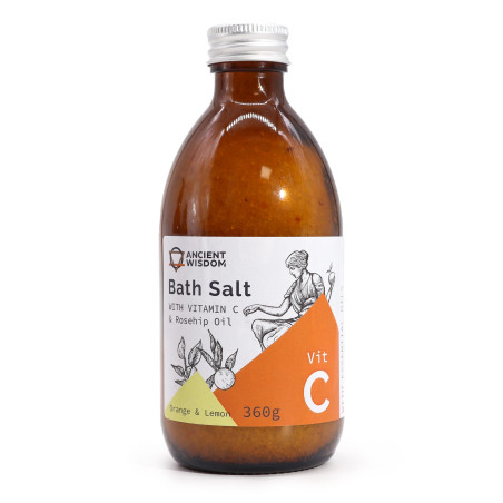 4x Soľ do Kúpeľa s Vitamínom C – Cíťte sa ako Bohyňa