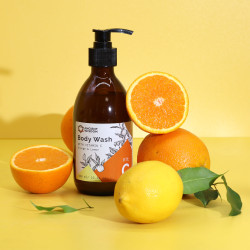 4x Aromaterapeutický Sprchový Gél s Vitamínom C – Pomaranč a Citrón