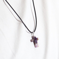 12x Prívesky z Drahých Kameňov - Kríž (12 rôznych) 25x18mm