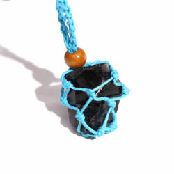 10x Šnúrka na Náhrdelník z Drahých Kameňov 45 cm - Modrá