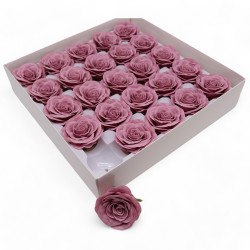 25x Mydlové Kvety pre Šikovné Ruky - Veľké (7-vrstvové) Vintage Ruža -