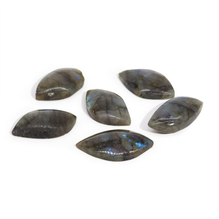 6x Madagaskarské Labradoritové Listové Kamene (cca 13-20g 40-50mm)